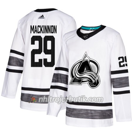 Män Ishockey Colorado Avalanche tröja Nathan MacKinnon 29 Vit 2019 All-Star Adidas Authentic